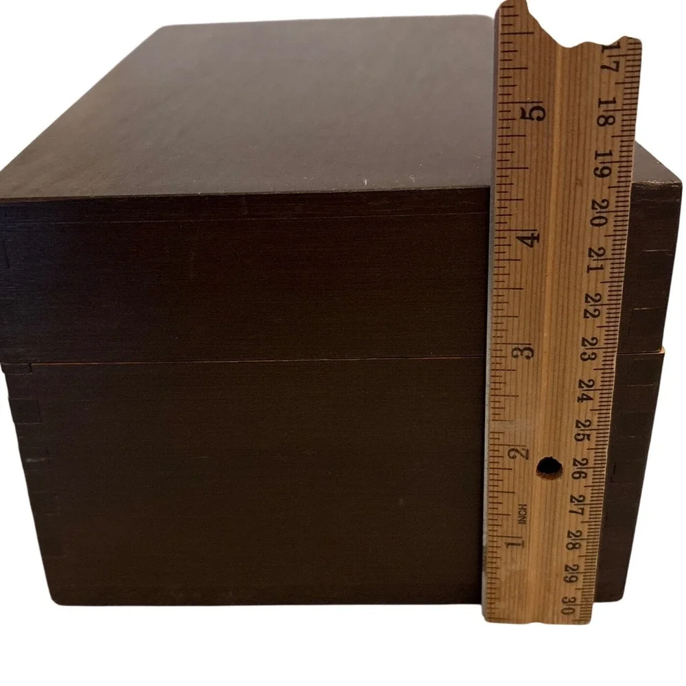 PSI Napa Valley Wooden Box‎ Holder with Metal Stand for Cards or Photos Vintage